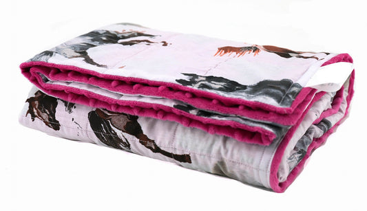 Pasunkinta antklodė - žirgai