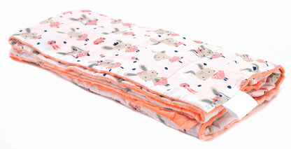 Pasunkinta antklodė - rožiniai kiškučiai