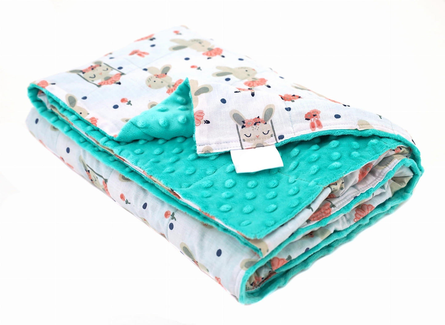 Pasunkinta antklodė - rožiniai kiškučiai