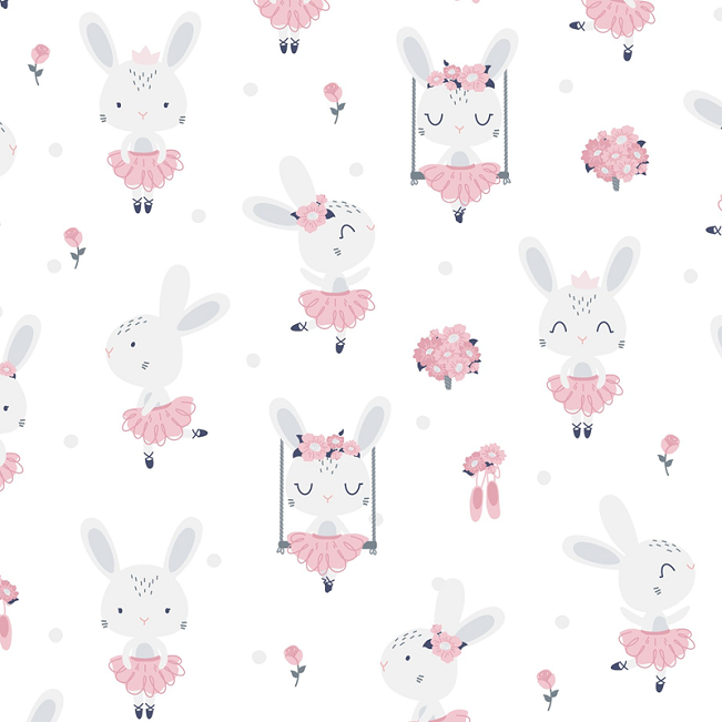 Pasunkinta antklodė - rožiniai kiškučiai