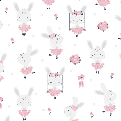 Pasunkinta antklodė - rožiniai kiškučiai