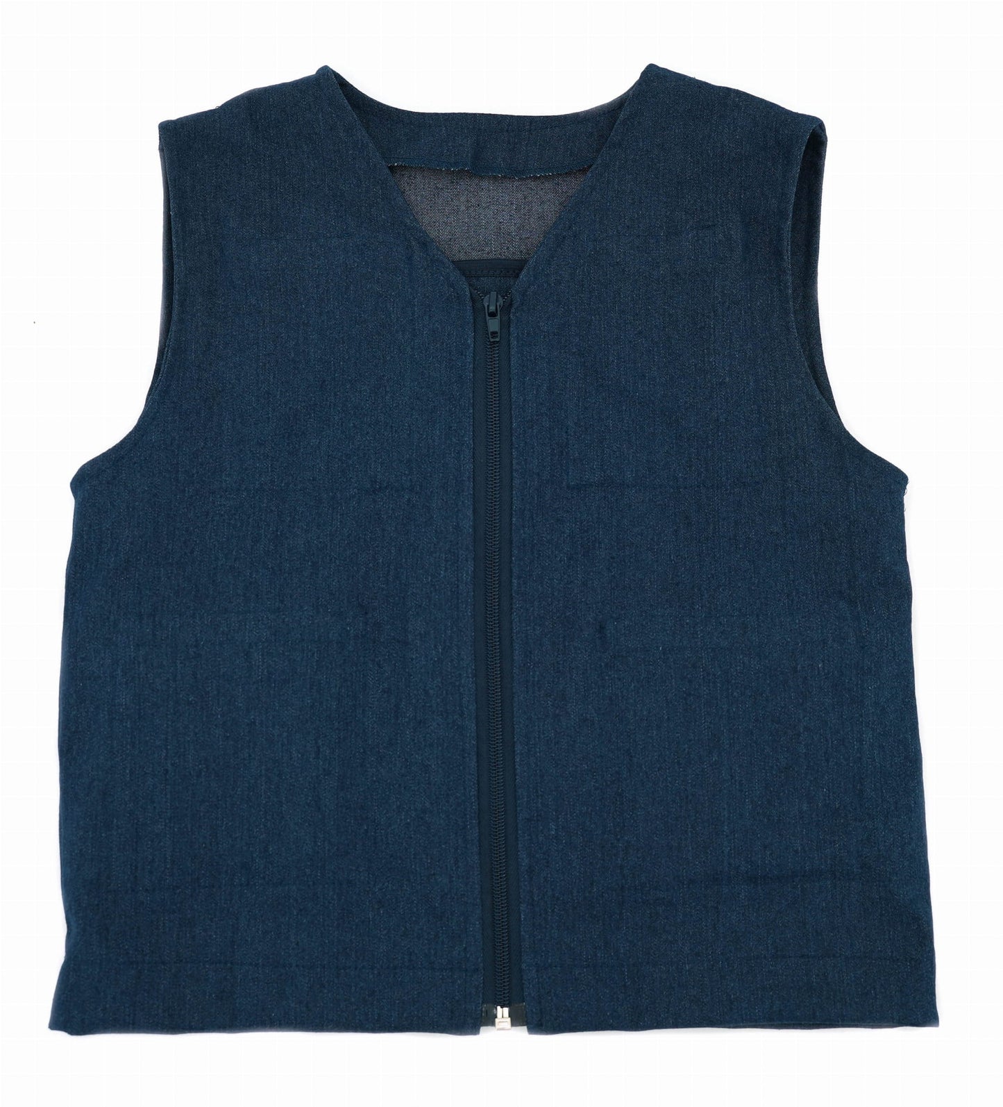 Pasunkinta liemenė DENIM - su užtrauktuku