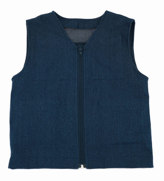 Pasunkinta liemenė DENIM - su užtrauktuku