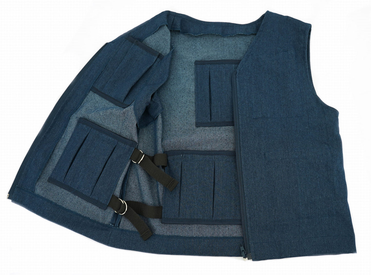 Pasunkinta liemenė DENIM - su užtrauktuku