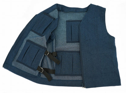 Pasunkinta liemenė DENIM - su užtrauktuku