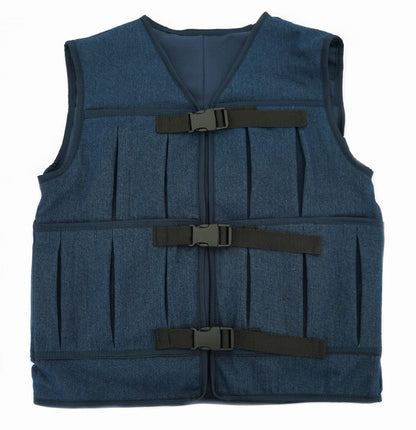 Pasunkinta liemenė DENIM -  užsegimas priekyje